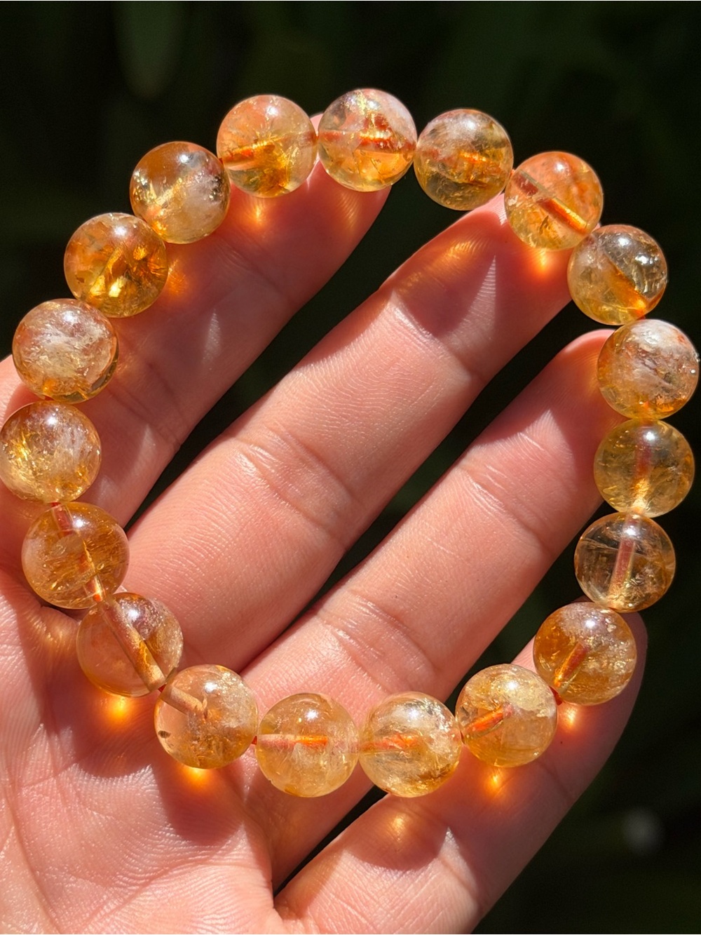 Golden Citrine Bead Stretch Bracelet - Women Jewelry Palo